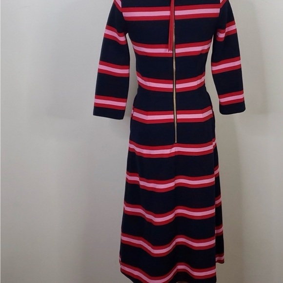 Boden Alma Ottoman Fit & Flare midi dress in stripe. Size: 6. US - Picture 3 of 3